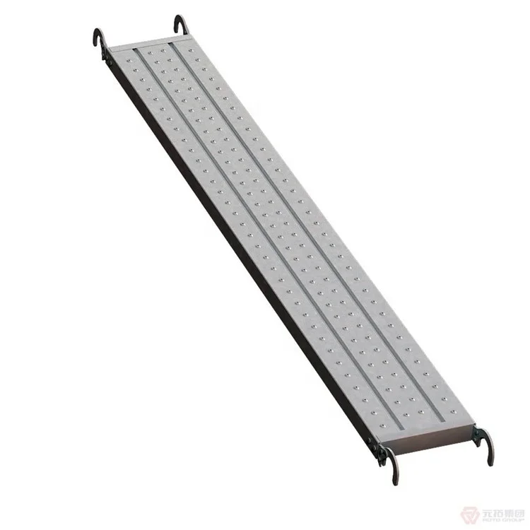 Material Zinc coated scaffolding construction deck  metal plank with hooks manufacture