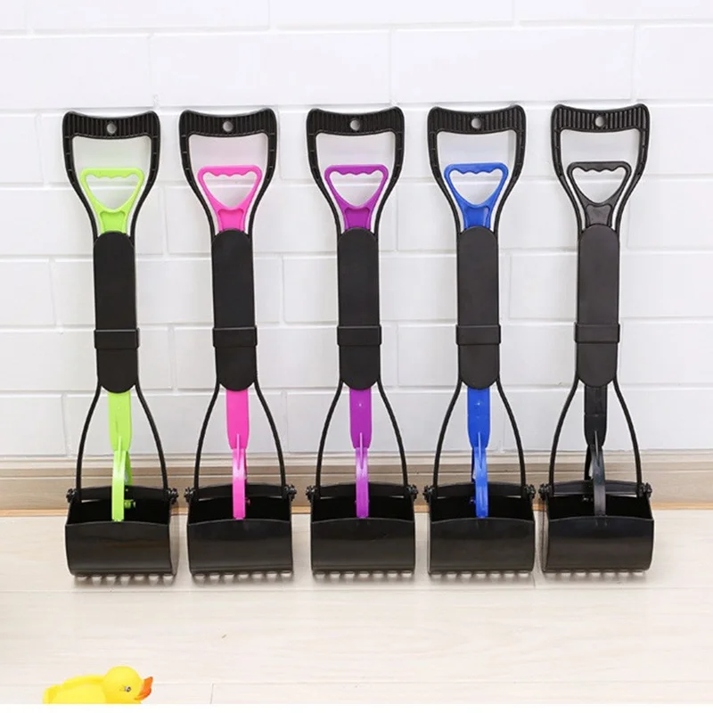 Pet Dog Poop Scooper With Poop Bag Dispenser Shit Clip Picker Waste Poo Pick Up Toilet Clean Poop Scoop Catcher