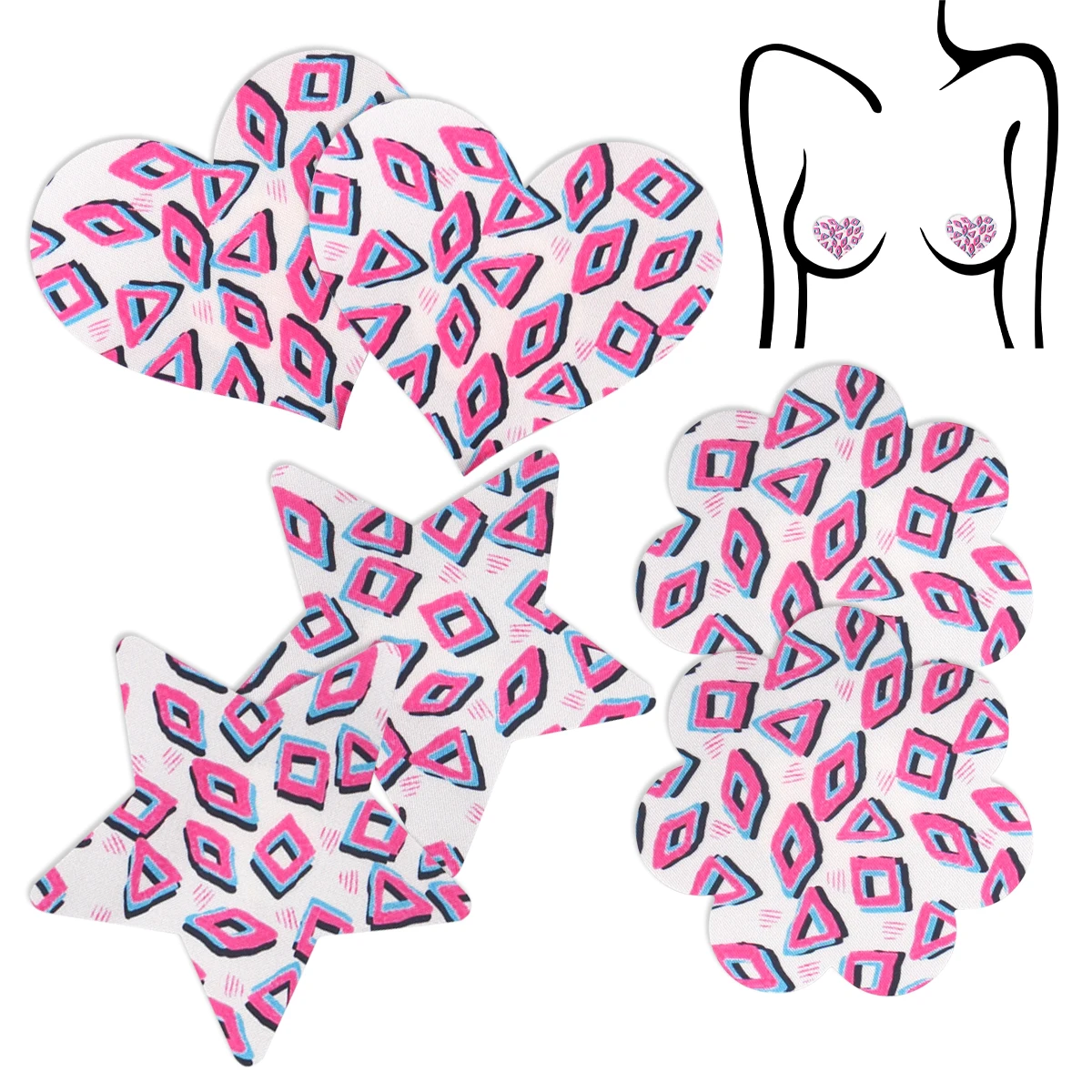 Girls Cute Breast Covers Disposable Boobs Nipple Cover Sexy Pasties For Women Wholesale Sexy Nipple Pasties Custom