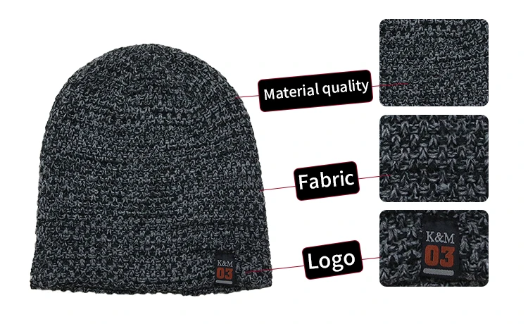 Beanies Hat Custom Logo Beanie Warmth Winter Knitted Winter Slouchy Knitted Hats