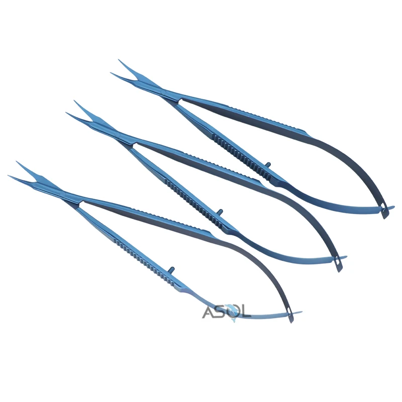 Тонкий хирургический инструмент универсальные ножницы изогнутые конъюнктивальные 115 мм