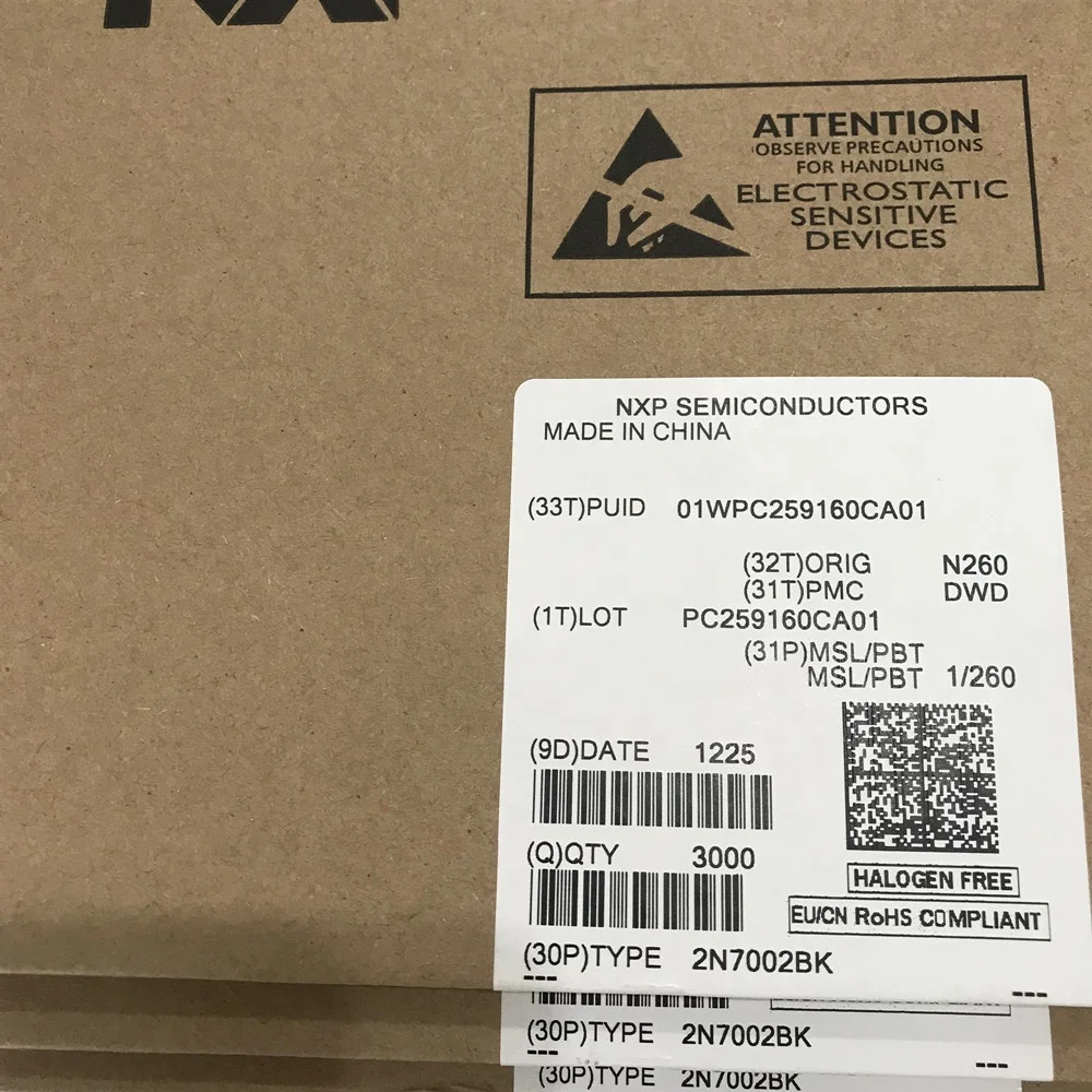 
Transistors N-Channel LNW 60V 350mA (Ta) 370mW (Ta) Surface Mount SOT23 2N7002BK 2N7002 
