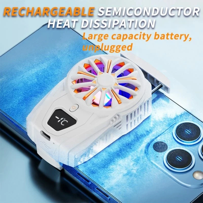 Portable1300mah Mobile Phone Radiator Phone Cooling Fan Case  Cooler Pad For cellphone PUGB