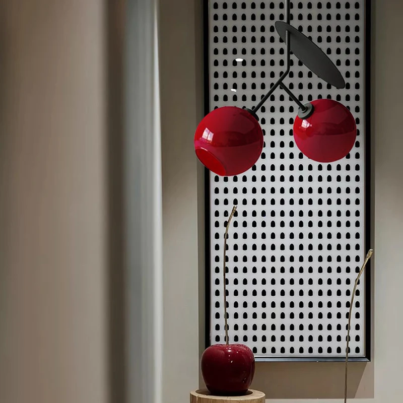 Nordic Style Kitchen Fancy Cherry Pendant Lights Vintage Retro Industrial Hanging Lamp For Loft Living Room