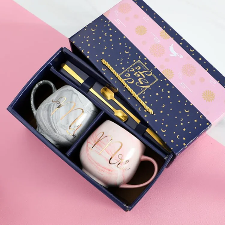 Mug business gift box Ceramic coffee cup with colorful gift box Business premium gift creative souvenir Simple