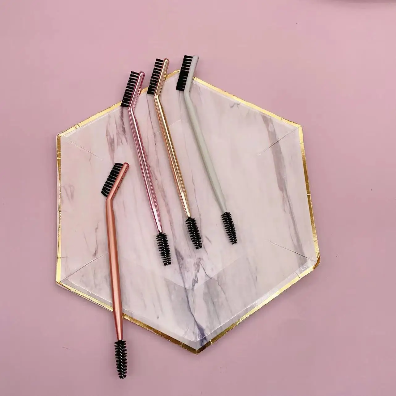 YRX A181 Wholesale New Double-Headed Eyelash Brush And Eyebrow Brush Portable Professional Makeup Tool Mascara Wands