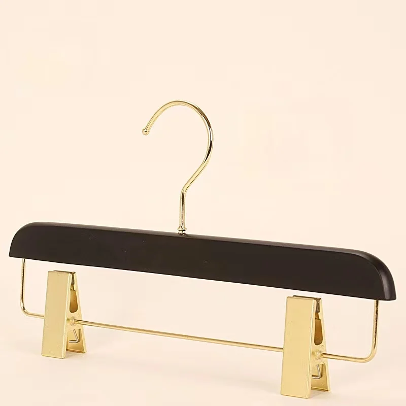 Luxury Black Jeans Skirt Hanger New Arrival Fashion Boutique Anti-slip Black  Pants Hanger stomized Black Clothes Pants Hangers