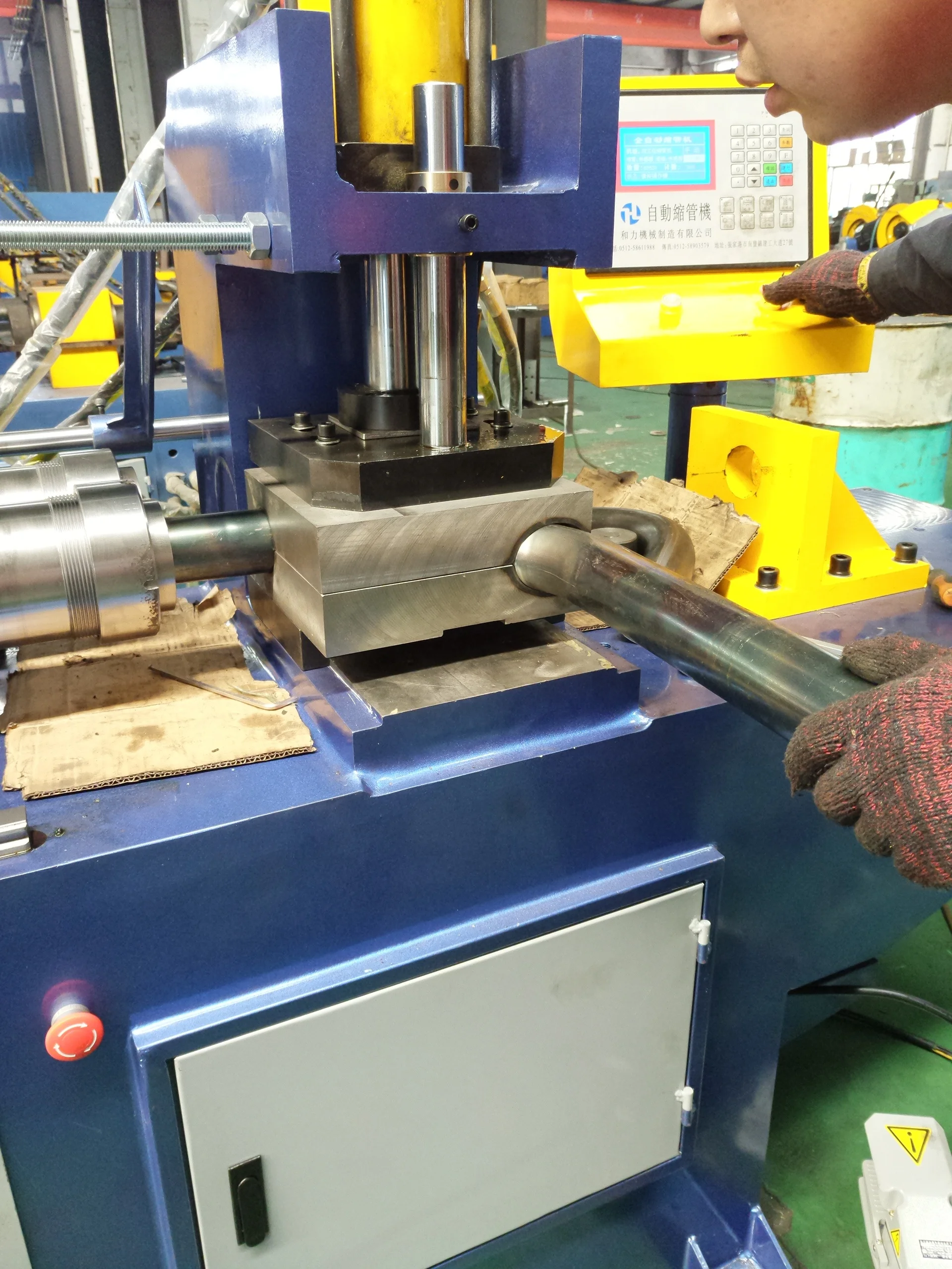 
TM-60 automatic operated hydraulic steel pipe end expanding machine and steel pipe reducing machine for aluminum pipe expanding 