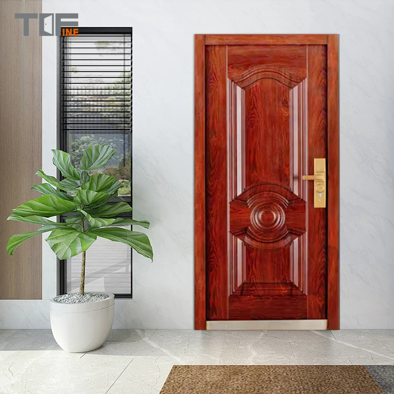 TOF Steel Security Door Germany Steel Wood Door Main Gate Designs