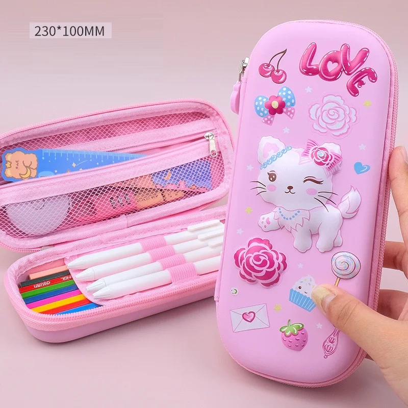 EVA Pen Case 3D Waterproof Stationery Toys Pencil Box Cute Cartoon Fall Resistant Pencil Bags