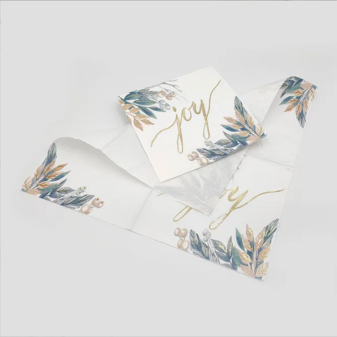 Chinese Style Blue And White Porcelain Printed Napkins Popular Napkins For Restaurant