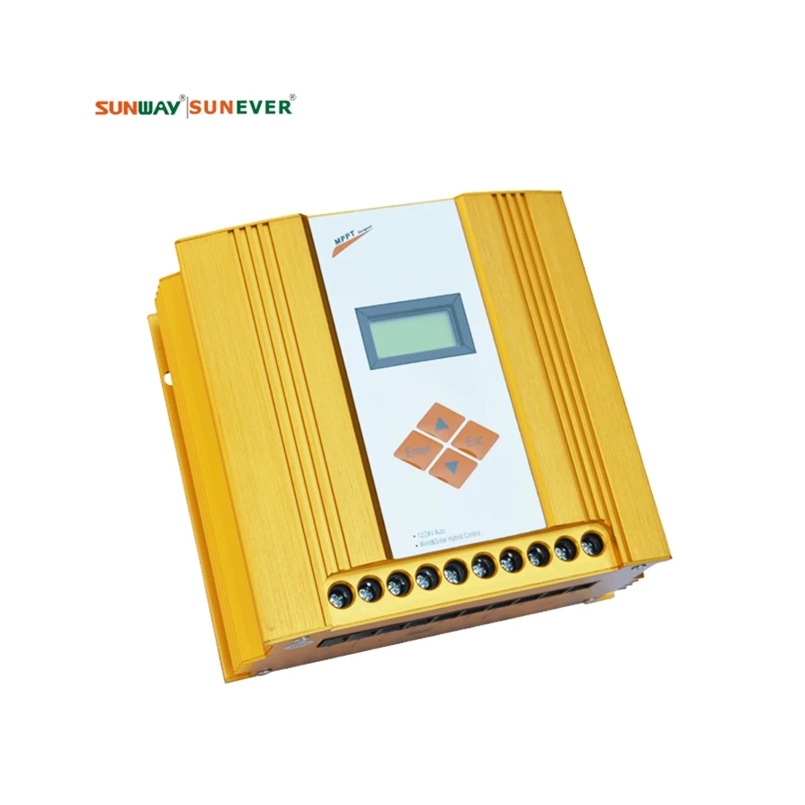 Reverse polarity protection 600W 24v mppt wind solar hybrid charge controller lcd solar charge controller