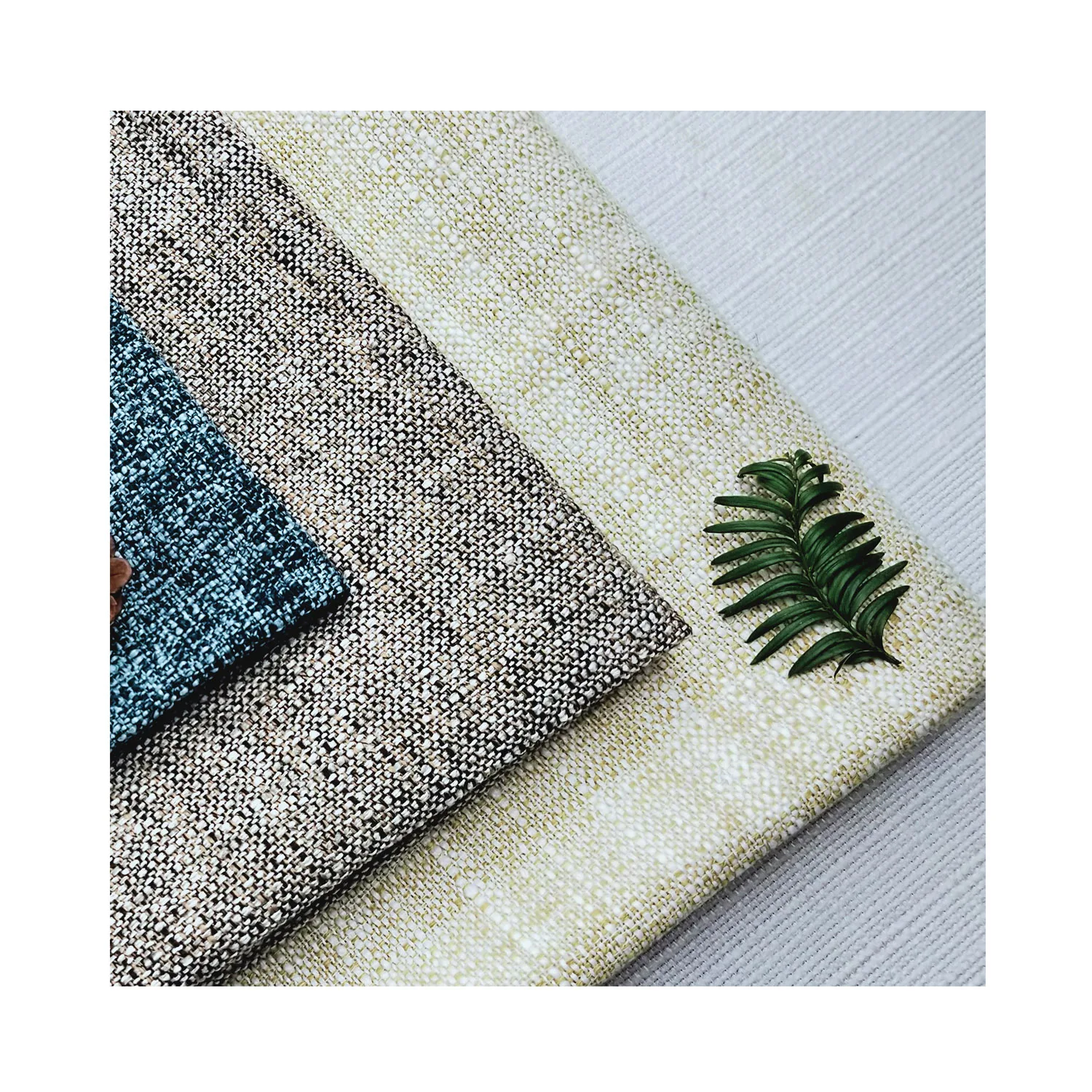 Korean black linen look fabric upholstery home textile decorative chair clothing sofa cover custom modern  jiaxing haining