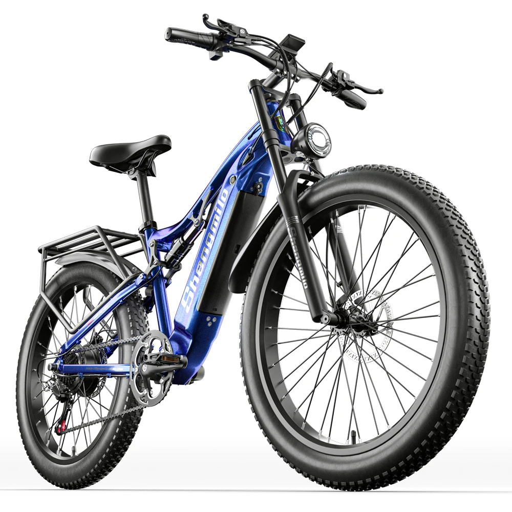 Электрический велосипед HezzoEU US Stock MX03 Ebike 500 Вт Middrive 48 В с толстыми шинами горный из углеродного волокна