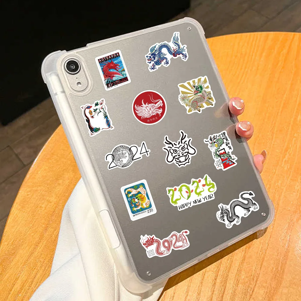 2024 New 50PCS Cool chinese zodiac stamp collection vintage postage dragon sticker