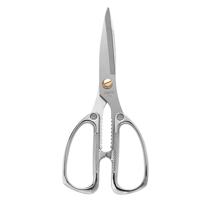 Factory direct selling multifunctional kitchen household scissors stainless steel alloy handle strong scissors