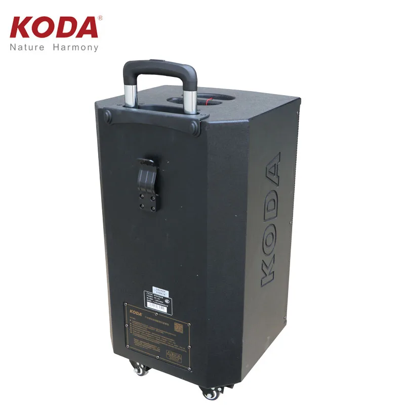 12inch wooden rechargeable Battery Powered party DJ trolley HIFI speakers