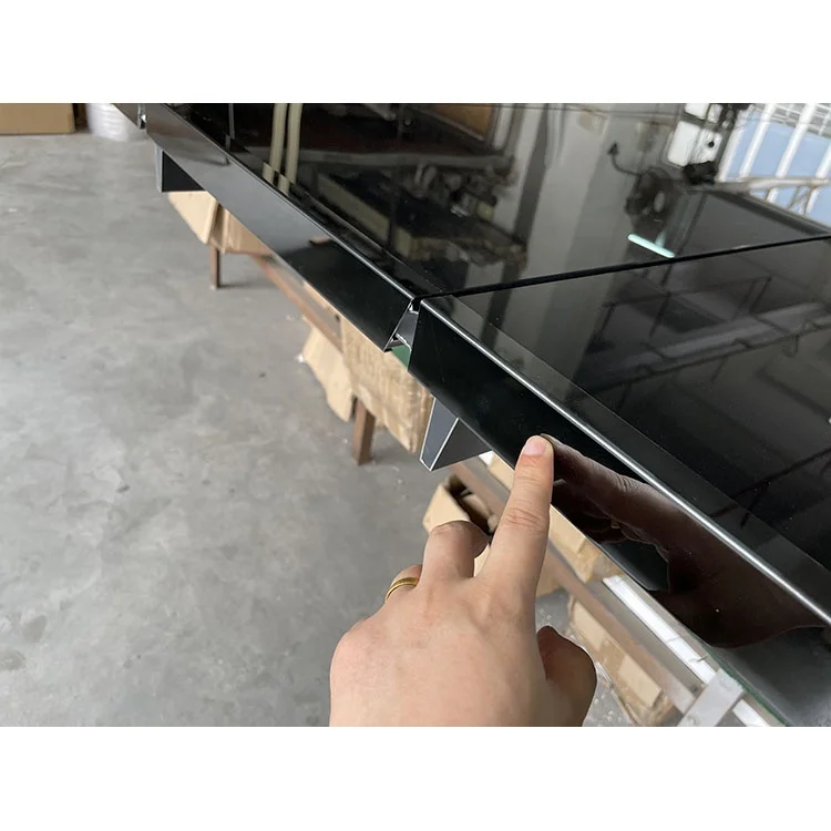 2022 professional garage door manufacture produce high standard frameless aluminum mirror reflective glass garage door