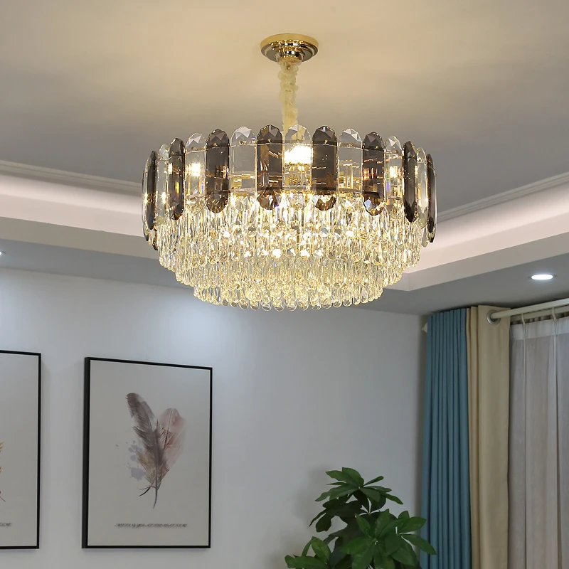 Китайская фабрика, роскошное украшение, Современная хрустальная люстра E14 G9, 60 Вт, для спальни и отеля