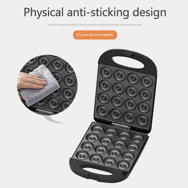 new Automatic Non-stick Snacks Desserts Doughnut Maker I6 donuts at a time Maker Machine 110V 220V