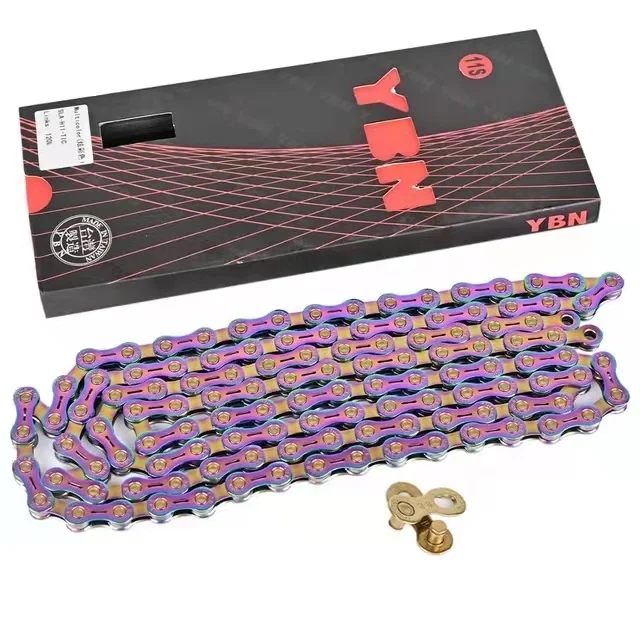 Taiwan original YBN chain road bike chain 11 speed rainbow color chains