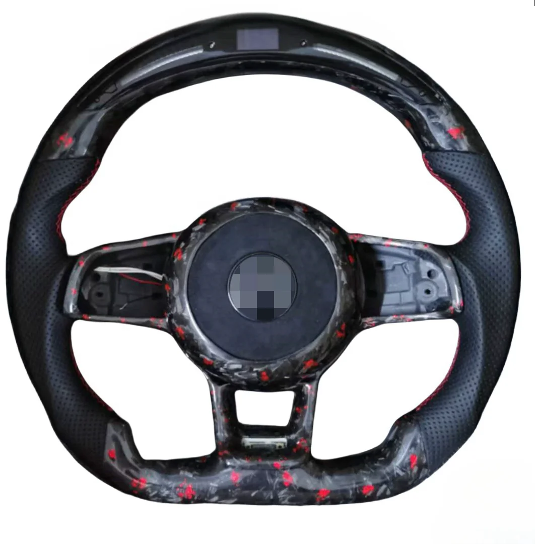 Steering wheel suitable for Volkswagen MK7 MK6 Golf 7 Gti Golf 7 Golf 6 R LED carbon fiber/forged steering wheel
