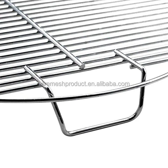 Portable Folding 50cm round Fire Pit Rack Stainless Steel Wire Mesh Grill Durable Metal Construction
