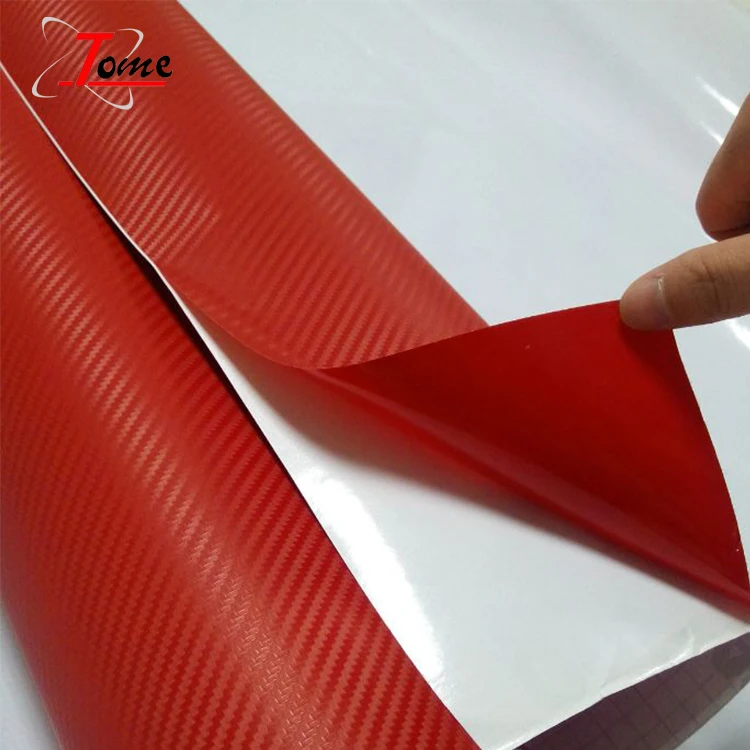 3D carbon fiber vinyl wrap, bubble free self adhesive carbon fiber, auto carbon paper