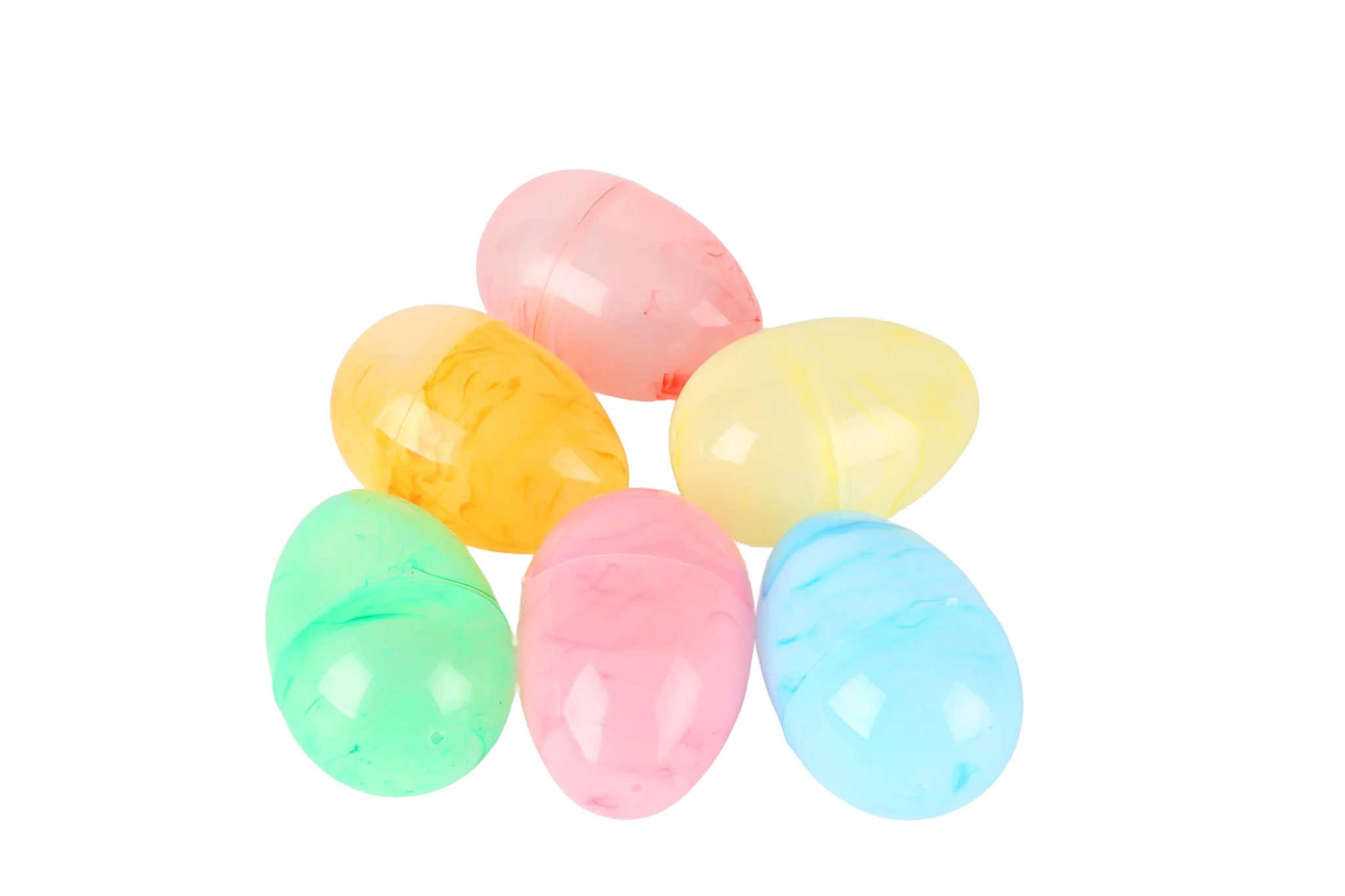 Wholesale custom holiday plastic eggshell Easter printed eggs holiday party children surprise funny eggs