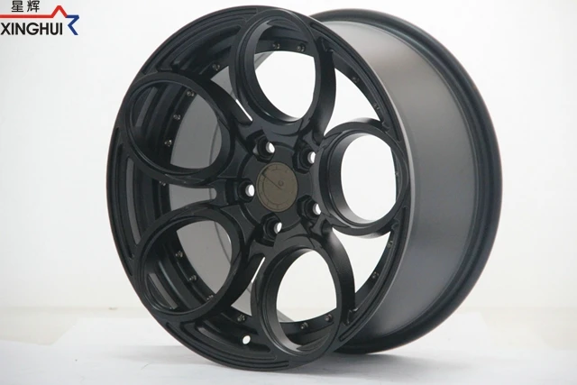 Factory hot sale car auto black 4x114.3 5x100  holes 17 inch gold rims mag wheel