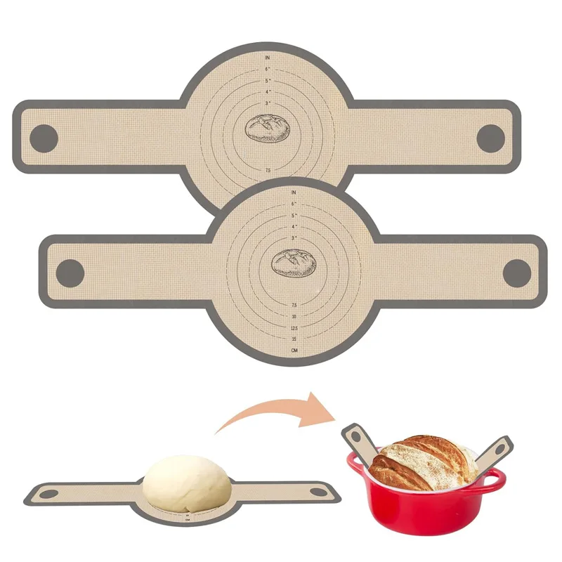 Reusable Oval Shape Baking Sourdough Bread Mat Tools Silicone Baking Bread Mat For Dutch Oven