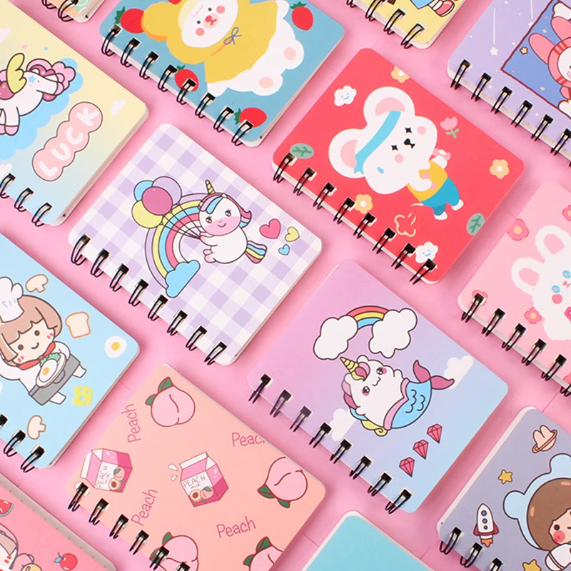 Topsthink Wholesale Cheap A6 Personalised Daily Spiral Kawaii Cartoon Unicorn Notebook