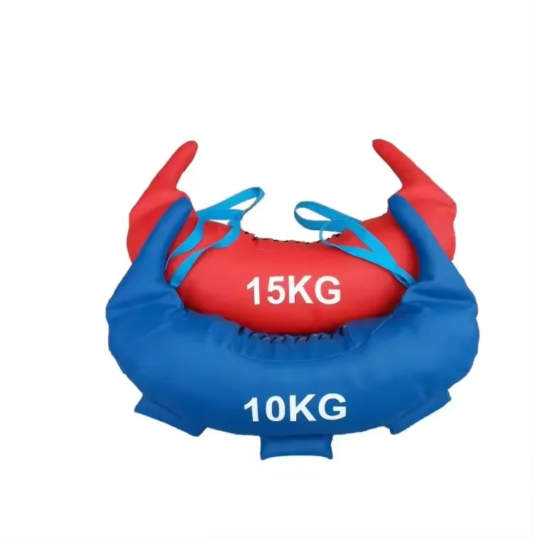 Hot Sale 50kg Steel Gym Training Equipment Customized Logo Empty Sandbags Punching Bulgarian Power Bag Weight Plate PU PVC