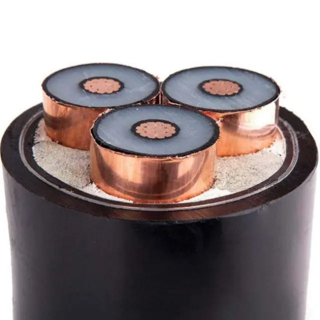 Медный проводник 11KV 3 ядром подземный 120 мм 150mm2 185 240 кабель с изоляцией из сшитого полиэтилена бронированный