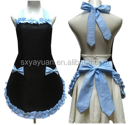 Alibaba wholesale new product white apron ruffles apron kitchen sink