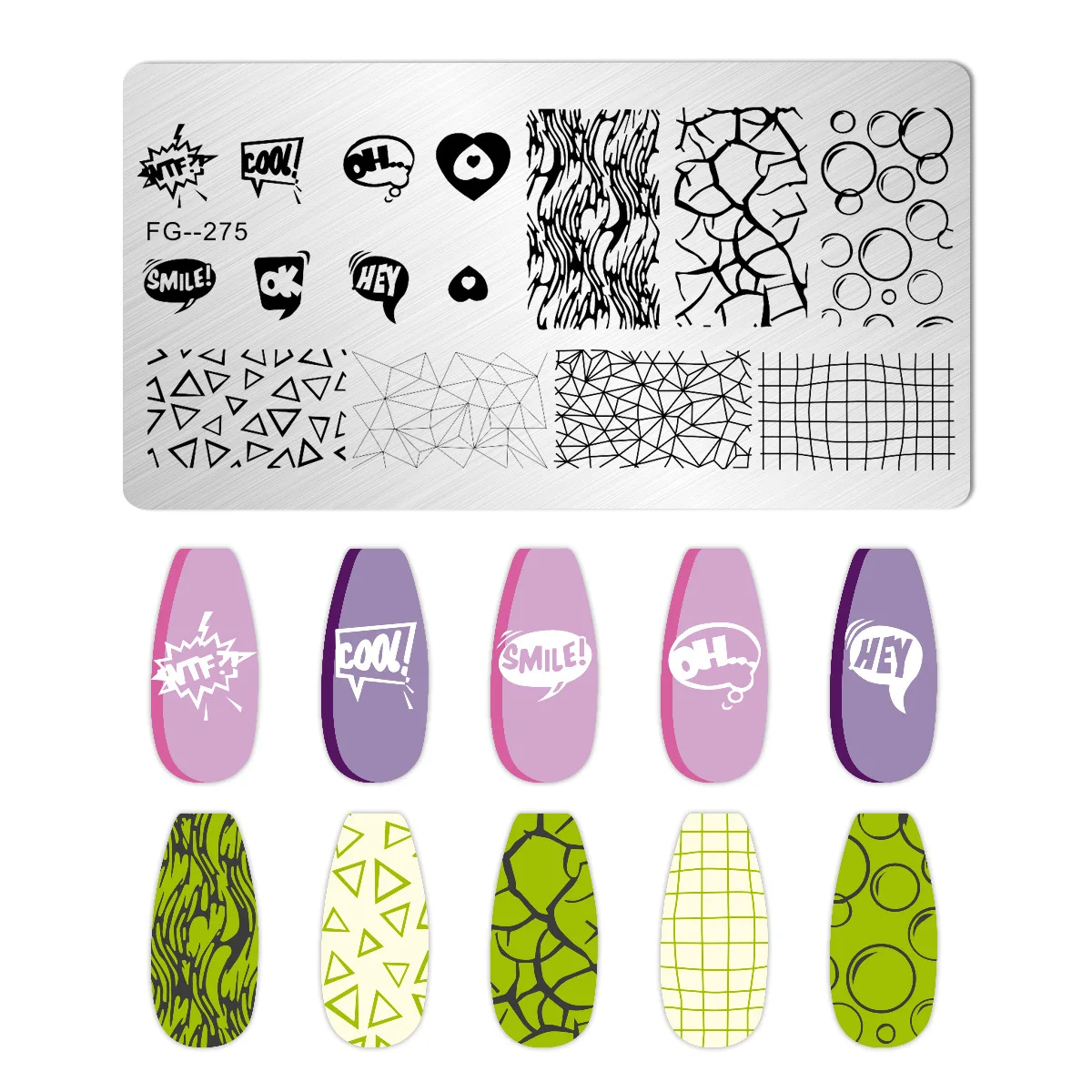 Custom Design Stainless Steel Stamp Plate OEM ODM Polish Set Nail Art Stamping Plates