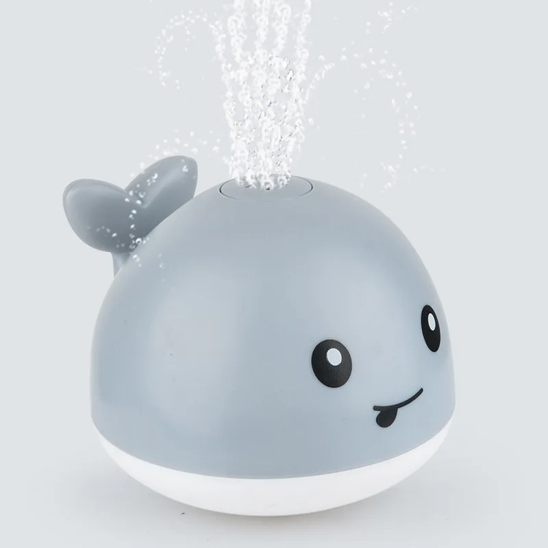 Creative cute Bath Toys Light Up Water Spraying Whale Squirt Toy LED Bathtub Shower Pool light Bathroom Toy for Baby