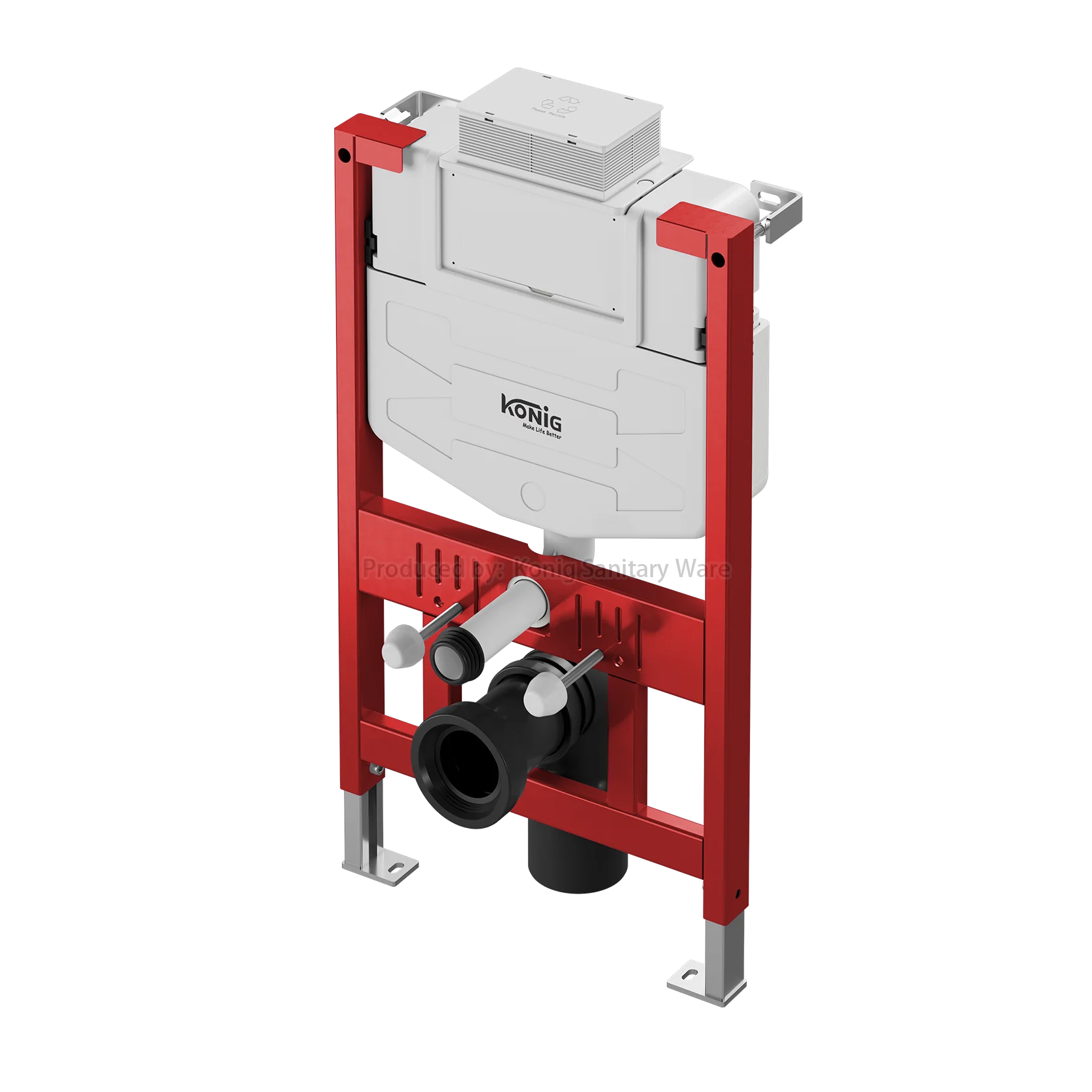 HDPE Plastic Concealed Cistern Dual Flush Hidden Toilet Tank For Wall Hung Toilet