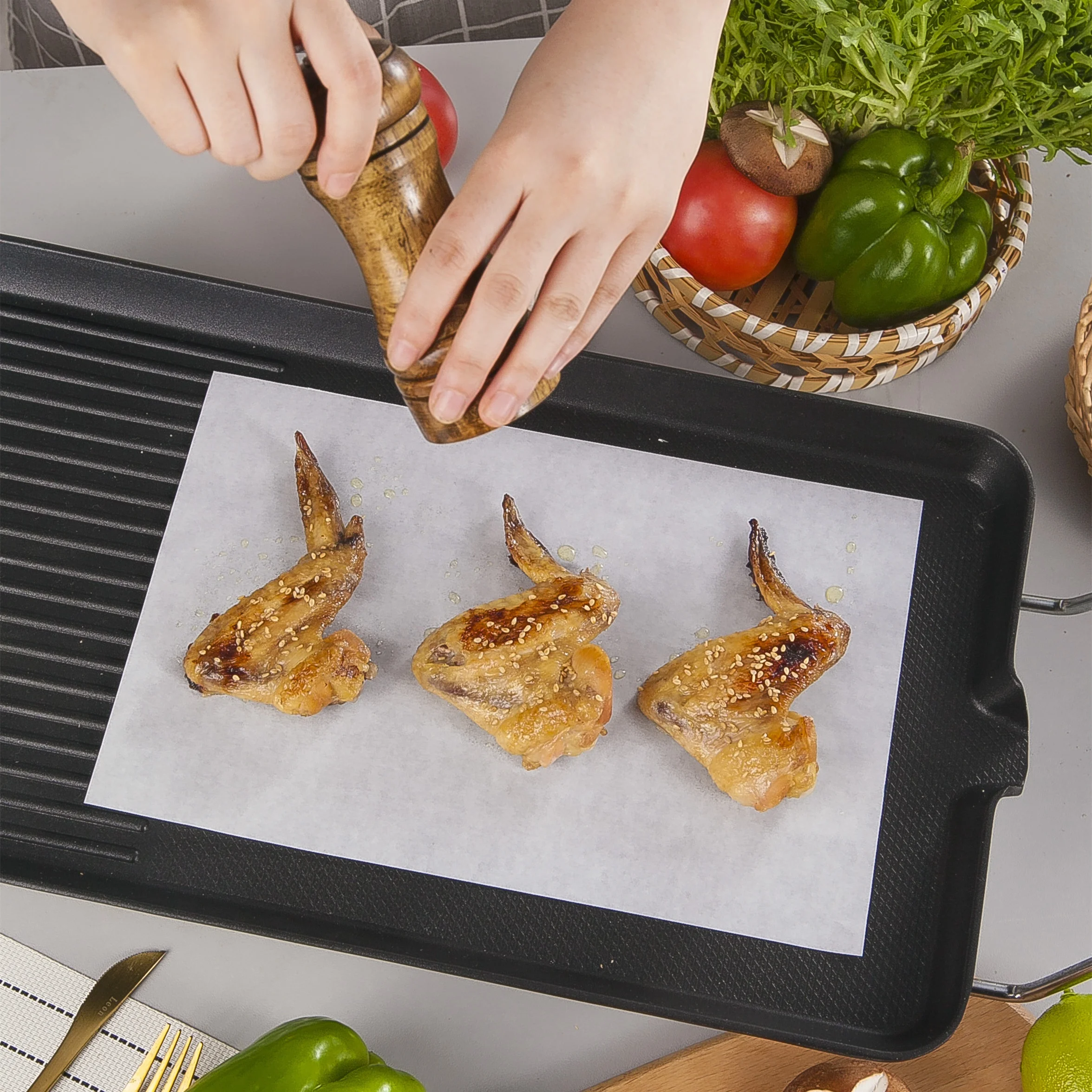 New Biodegradable Pergament Baking Paper Square Sheet