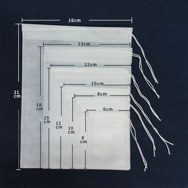 1000pcs pack eco drawstring mesh cotton unbleached empty teabag with String