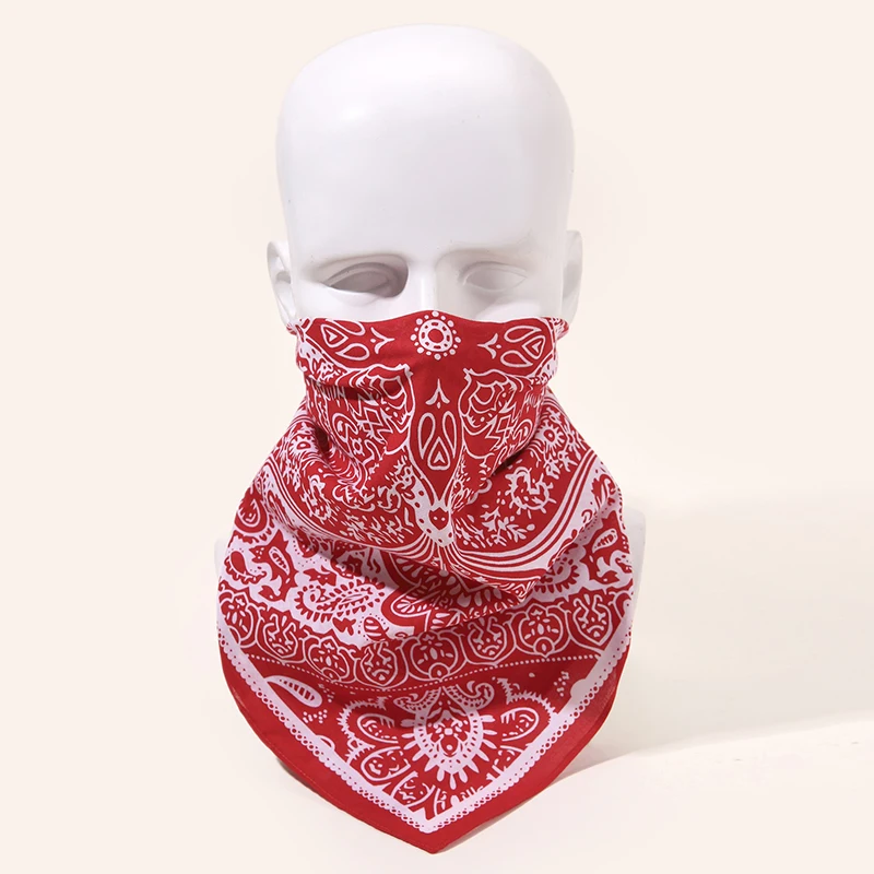 FUBU 100% Cotton Paisley Pattern Bandana Biker Head Wrap handkerchief Red Head Neck Scarf  UK Band Boy