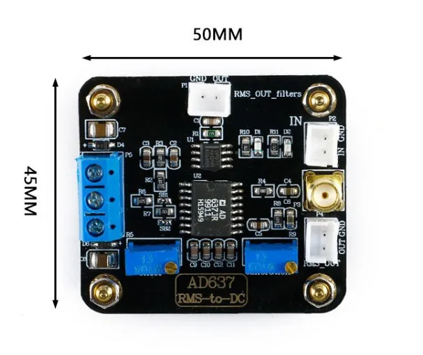 AD637 RMS detector module Peak voltage detection module AC signal data acquisition