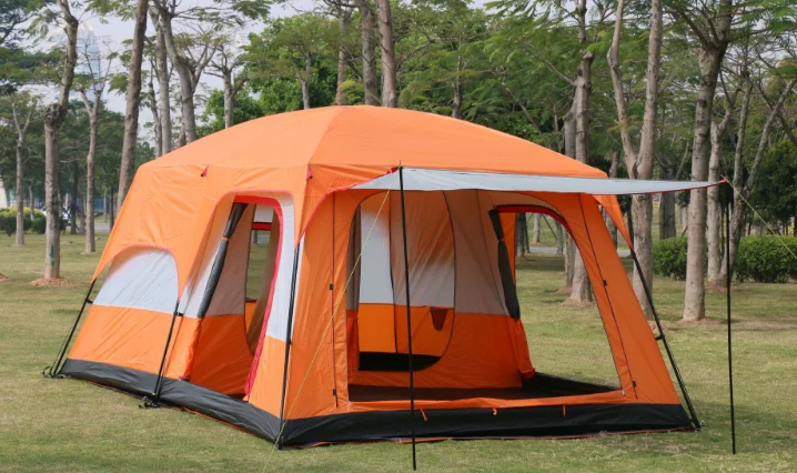 Camping Tent 2 Room Large Space For 6/8/10-12 People Weatherproof For Parties Picnic Outdoors Travel Camping Family Tents
