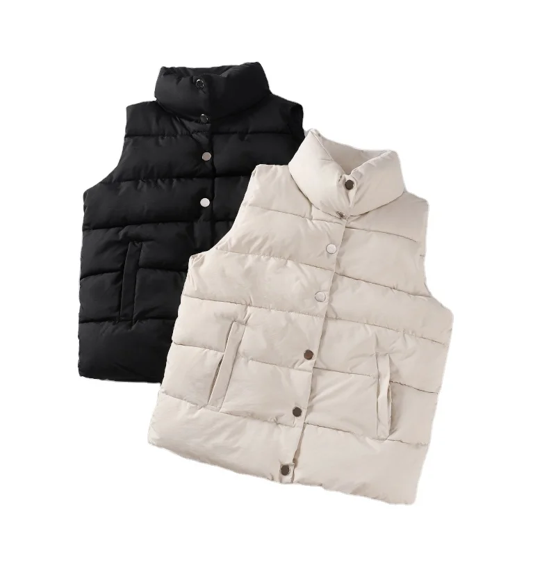 Женский жилет, пуховой хлопковый жилет, новинка осень-зима 2020, свободный короткий студенческий жилет без рукавов, жилет из хлопка