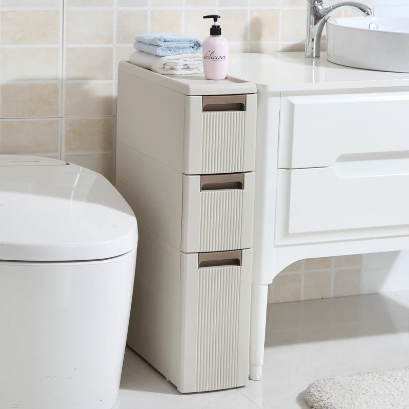 
18cm wide crevice storage cabinet, drawer type toilet plastic storage cabinet 