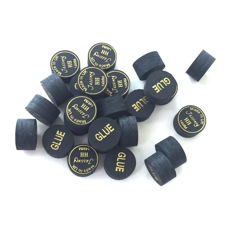 xmlivet 14mm Jassinry 9layers pigskin Billiards Pool cue tips SS/S/M/H can Customize Black professional cue tips wholesale