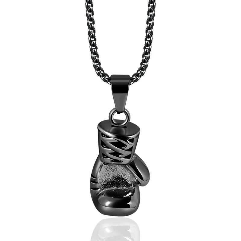 Personalized Boxing Gloves Pendant Necklaces Stainless Steel Necklace Sport Accessories Jewelry For Men