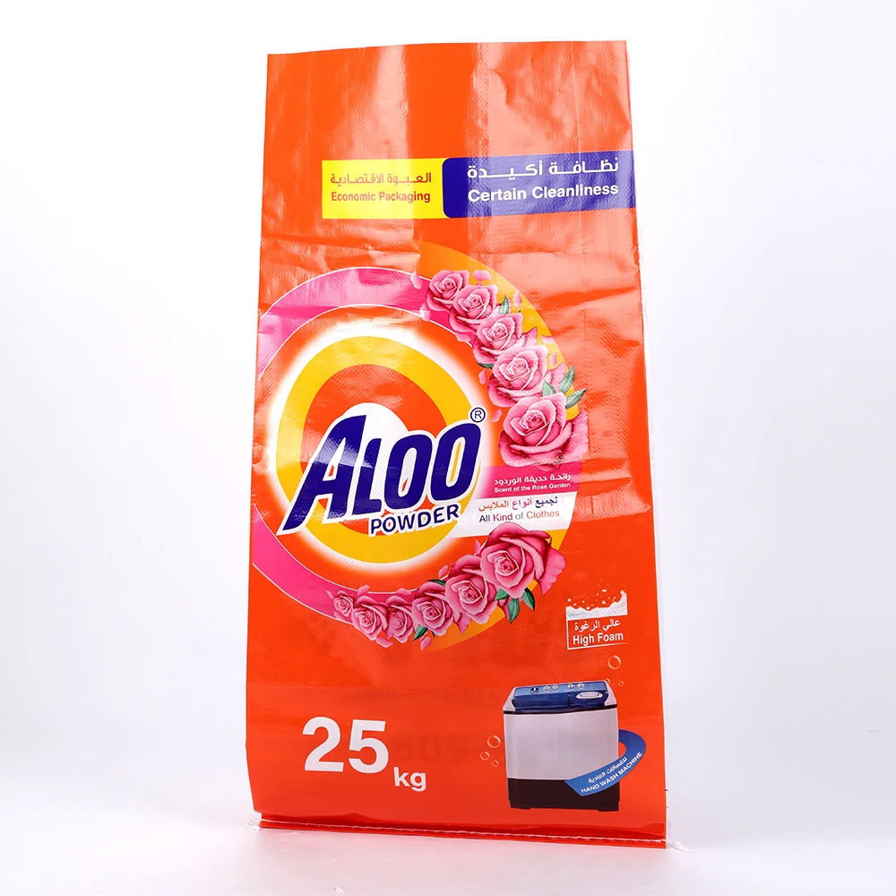 Custom printed BOPP laminated chemical polypropylene washing powder sack pp woven laundry detergent bag 50kg 25kg 20kg 10kg 5kg