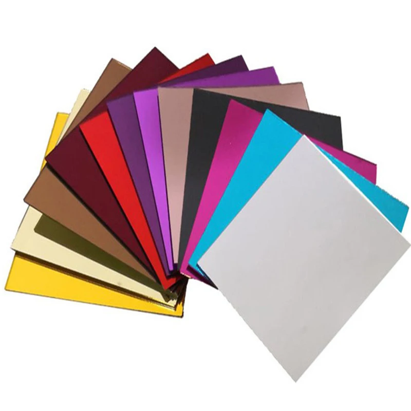 customized Gold Silver Plastic Acrylic/PMMA Polycarbonate/PC Polystyrene/PS PETG PET mirror sheet board panel plate