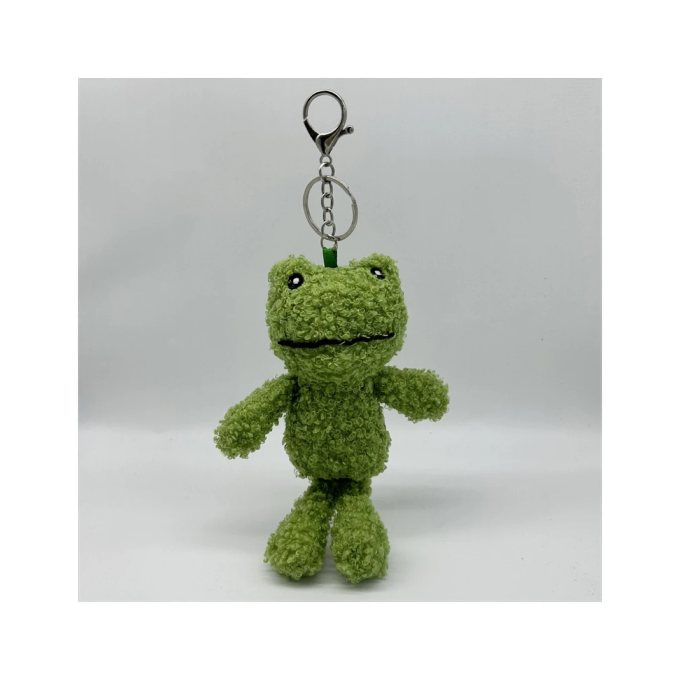 Plush Keychains Toys Cute Plush Green Frog Stuffed Animal Keychain Purse Backpack Decor Bag Ornaments Mini Frog Plush Keychains